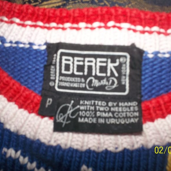 BEREK ONE OF A KIND, VINTAGE 1989 AIRPLANE SWEATER, PIMA COTTON KNITTED BY HAND - Picture 9 of 9